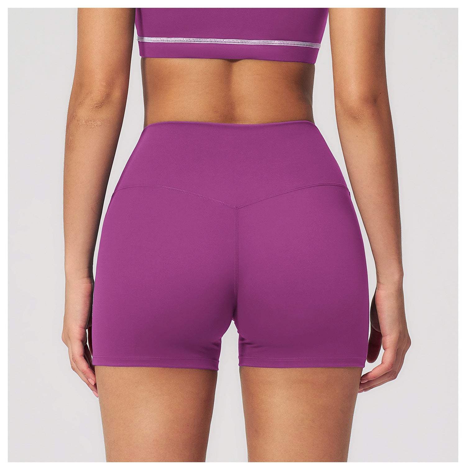 Sports Fitness Shorts Peach Hip Waist High Waist Stretch Tight Nude Feel Shorts Yoga Women  Shop One Place
