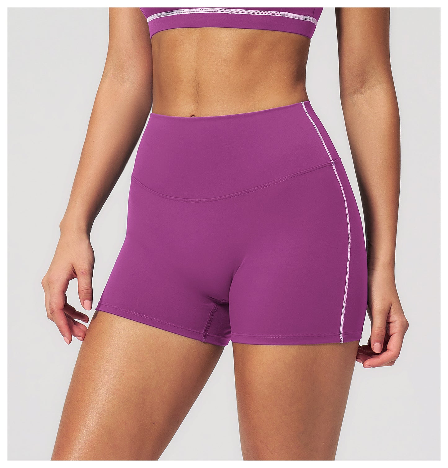 Sports Fitness Shorts Peach Hip Waist High Waist Stretch Tight Nude Feel Shorts Yoga Women  Shop One Place