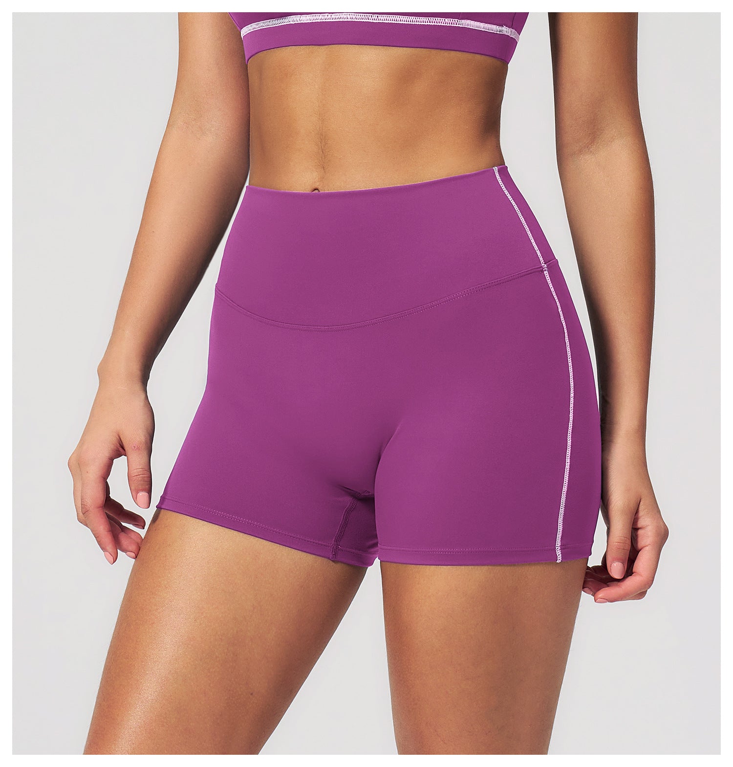 Sports Fitness Shorts Peach Hip Waist High Waist Stretch Tight Nude Feel Shorts Yoga Women  Shop One Place