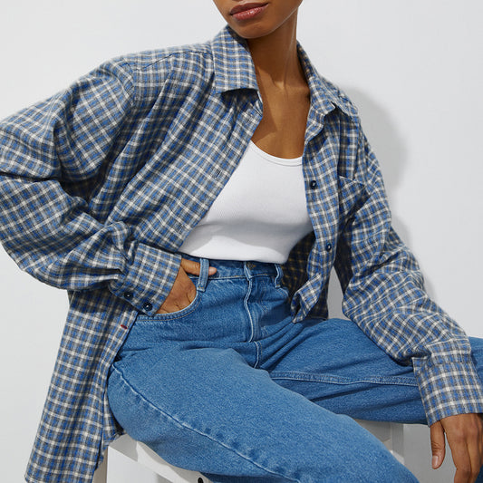 Plaid Oversize Loose Unisex Shirt