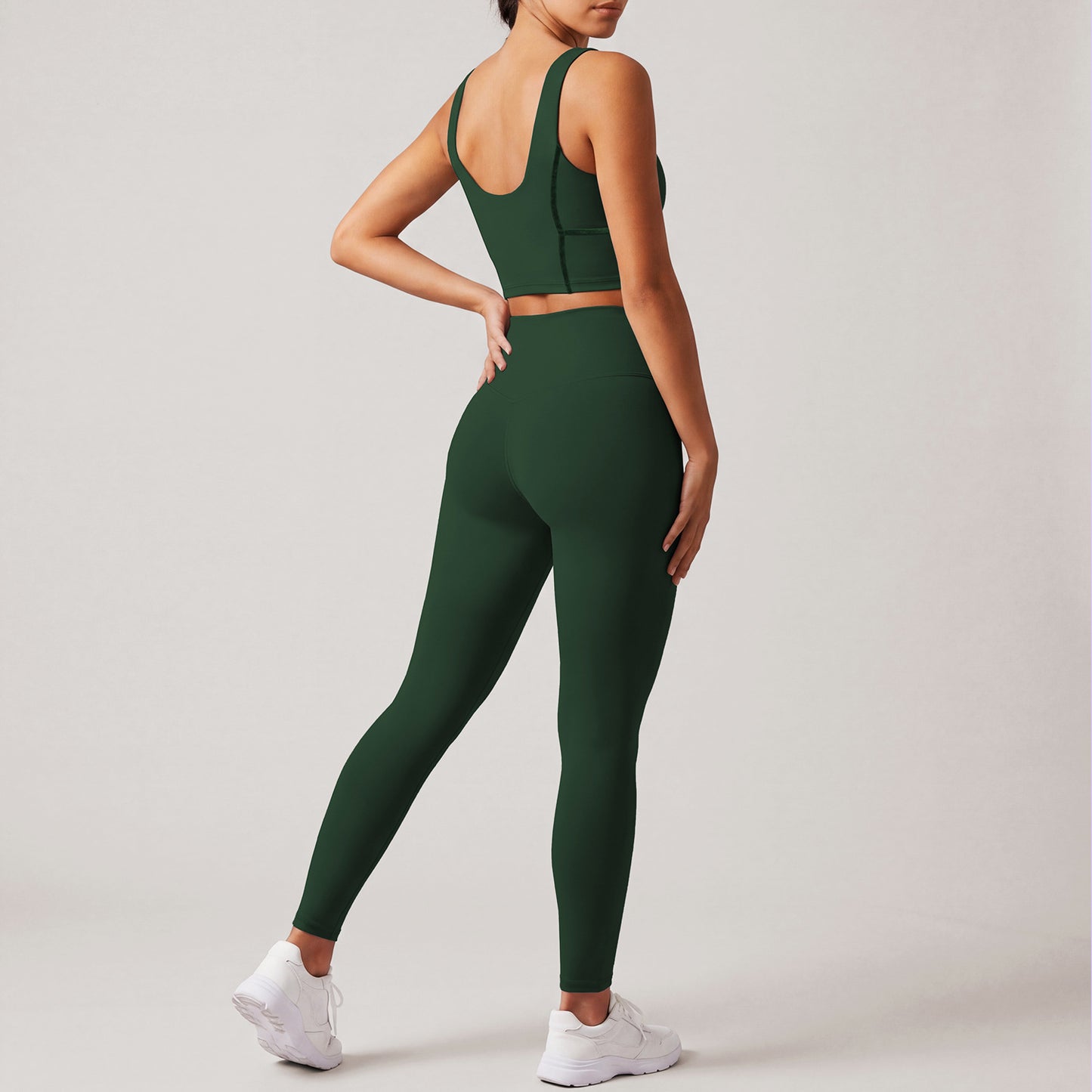 Summer Sports Yoga Tight Quick Drying High Strength Shockproof Vest High Waist Training Workout Pants Waist Tight Two Piece Sets  Shop One Place