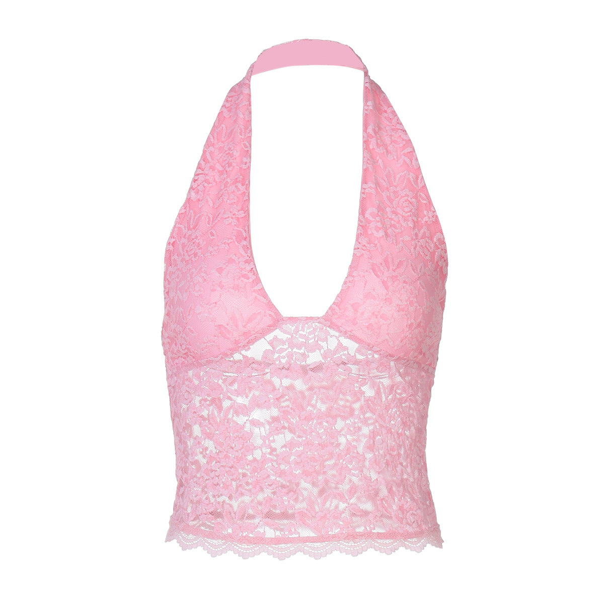 Women's Lace Cutout Halter Vest – Slim Fit Sleeveless Top  Shop One Place