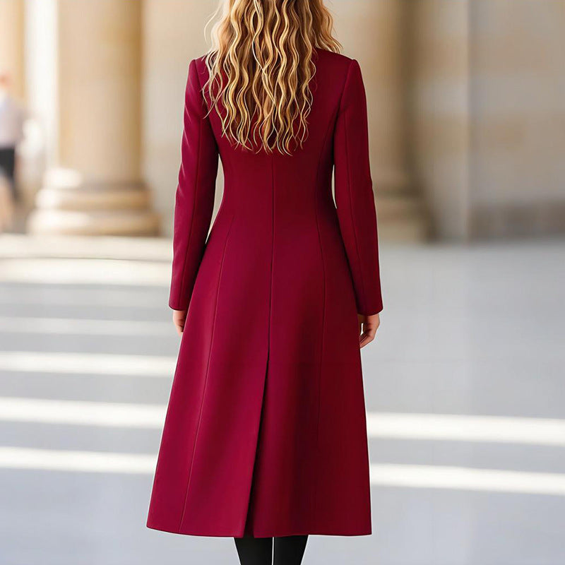 Double Breasted Long Wool Coat