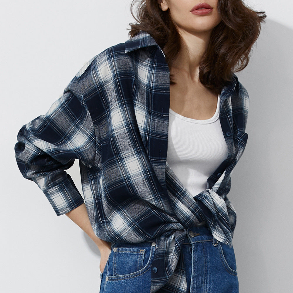 Plaid Oversize Loose Unisex Shirt