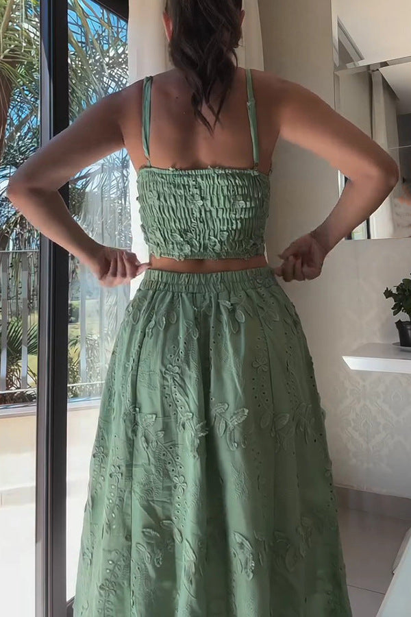 Suspender Top Lace Casual Holiday Skirt Two Piece Sets  Shop One Place