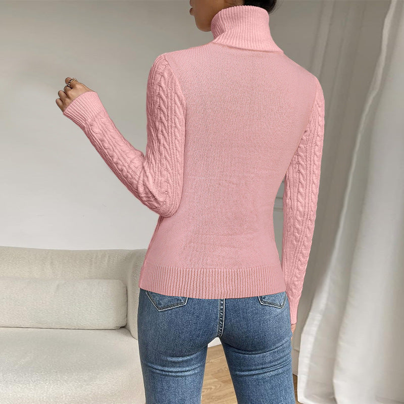 Turtleneck Twisted Thread Sweater