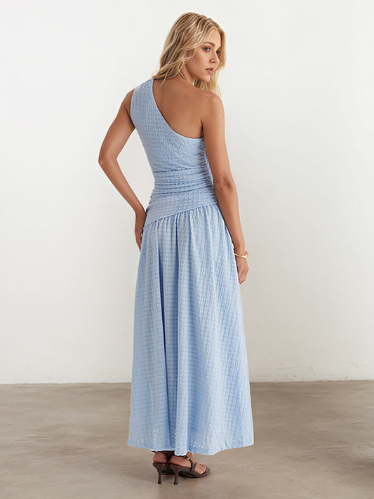 Summer Women Dress Long Skirt Solid Color Slim Fit High Grade Sleeveless Single Room Dress Slim Fit Women Clothing  Shop One Place