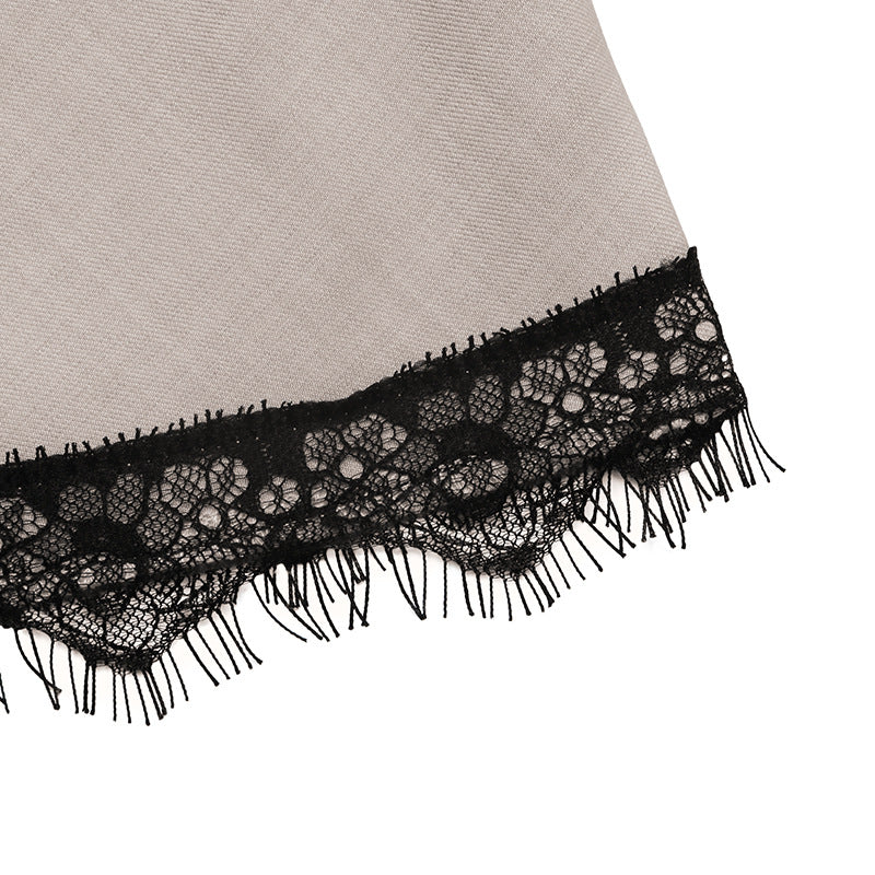 Elegant Lightly Mature Lace Stitching Twist Slim Fitting Suspenders Vest  Shop One Place