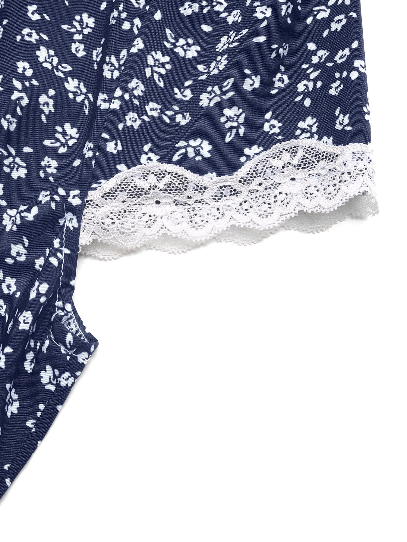 Sweet Vacation Lace V neck Patchwork Short Sleeve Floral Dress  Shop One Place