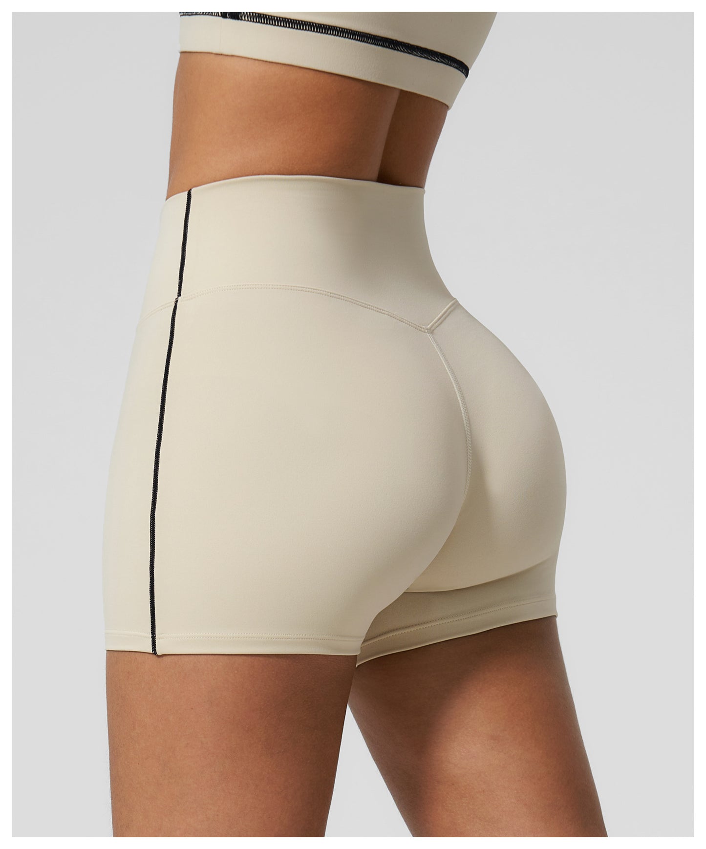 Sports Fitness Shorts Peach Hip Waist High Waist Stretch Tight Nude Feel Shorts Yoga Women  Shop One Place