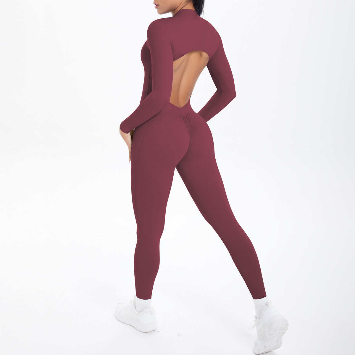 Long Sleeve Yoga Zipper One Piece  Shop One Place
