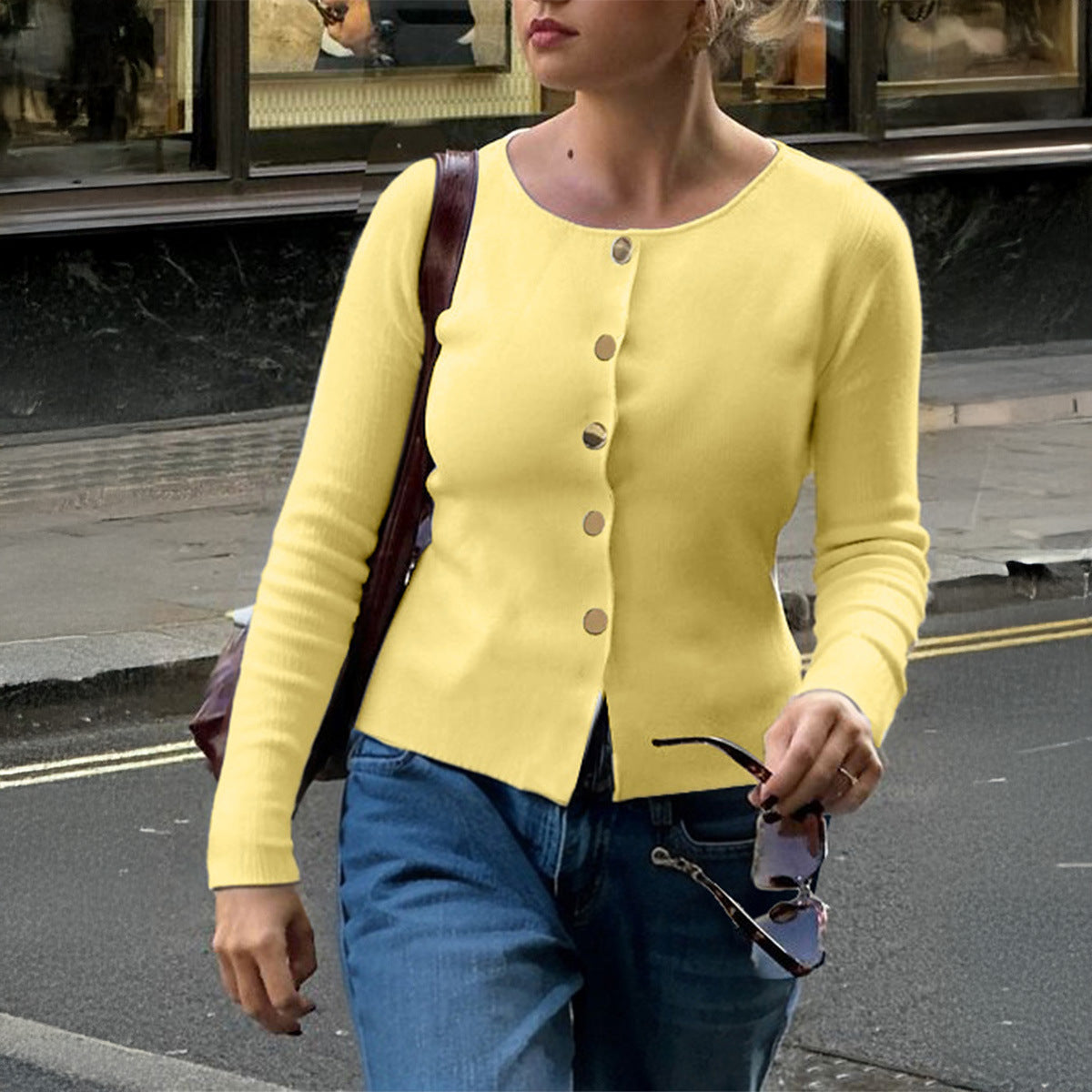 Casual Minimalist Long Sleeve Button Base Shirt  Shop One Place