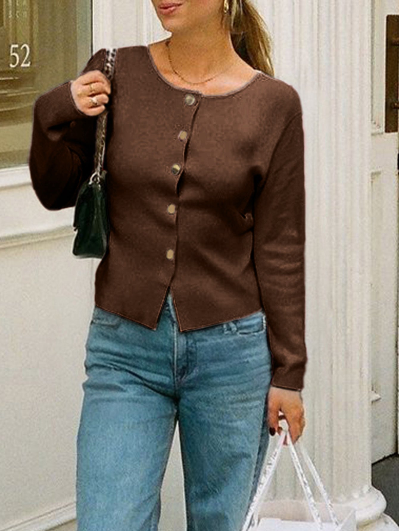 Casual Minimalist Long Sleeve Button Base Shirt  Shop One Place