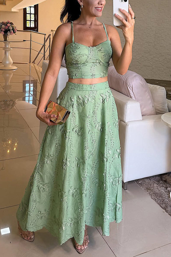 Suspender Top Lace Casual Holiday Skirt Two Piece Sets  Shop One Place