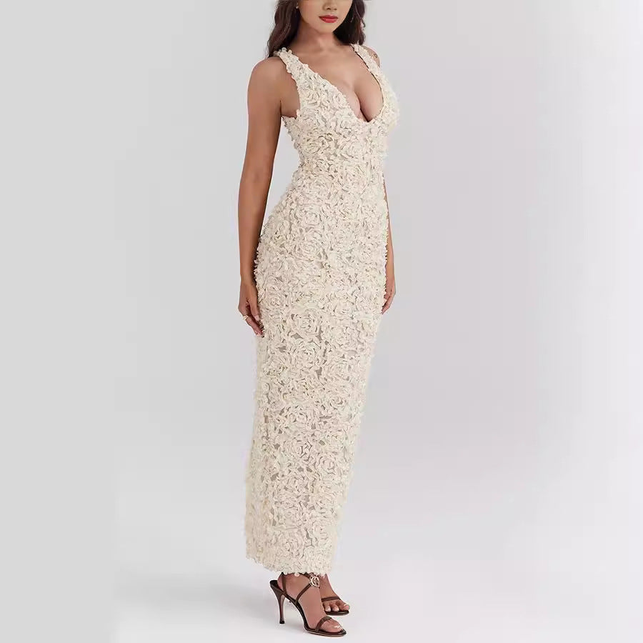 3D Flower Split Dress for Women  Shop One Place