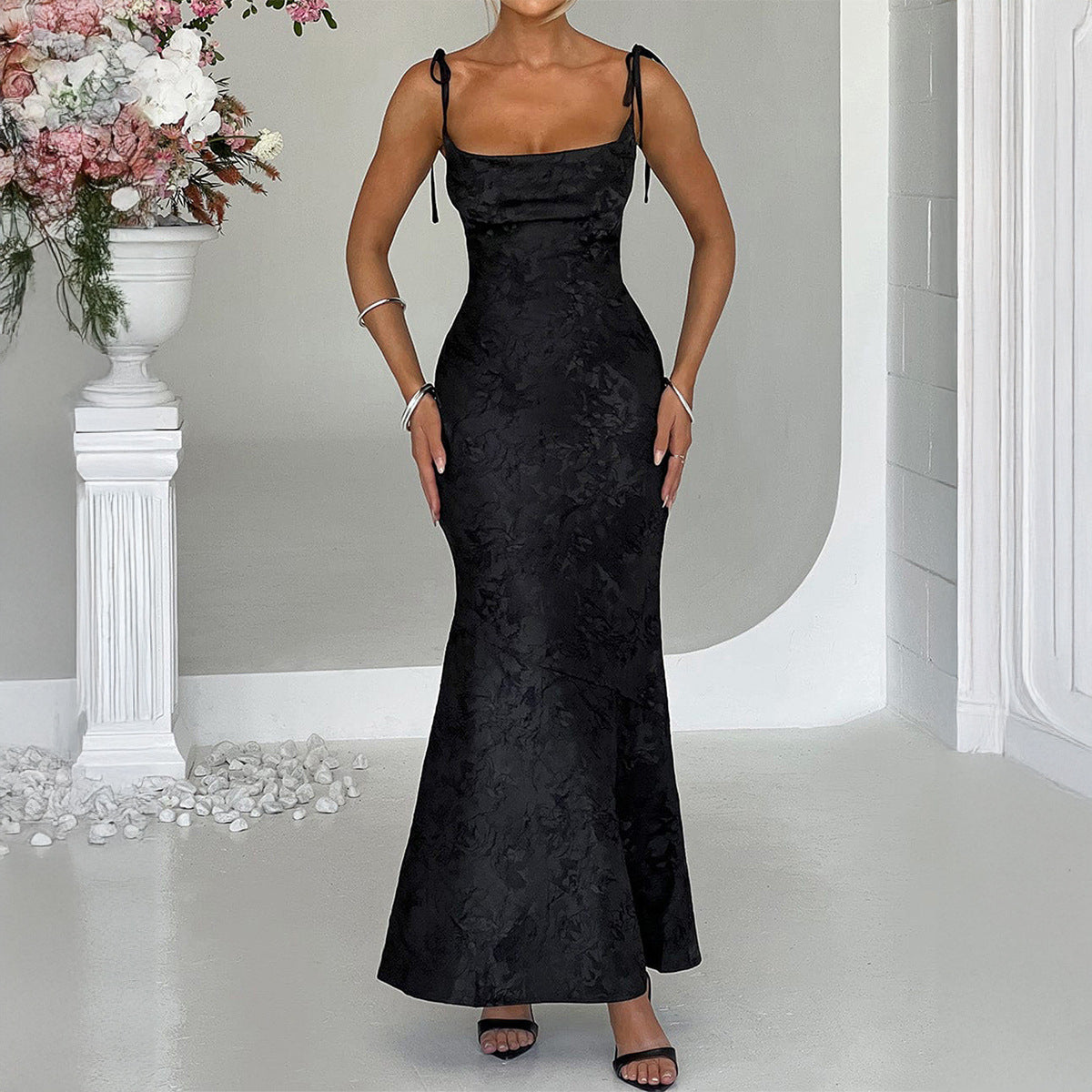 Elegant Summer Spaghetti Strap Evening Dress – Women’s Slim Fit Party & Cocktail Dress  Shop One Place