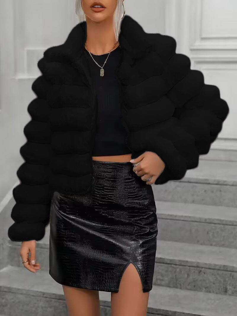 Women's Luxury Socialite Winter Short Faux Fur Coat  Shop One Place
