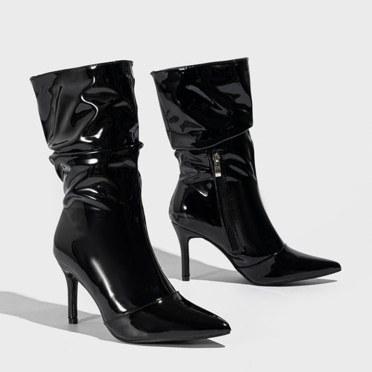 Runway Leather Stiletto Heel Ankle Boots  Shop One Place