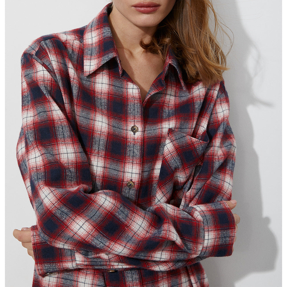 Plaid Oversize Loose Unisex Shirt