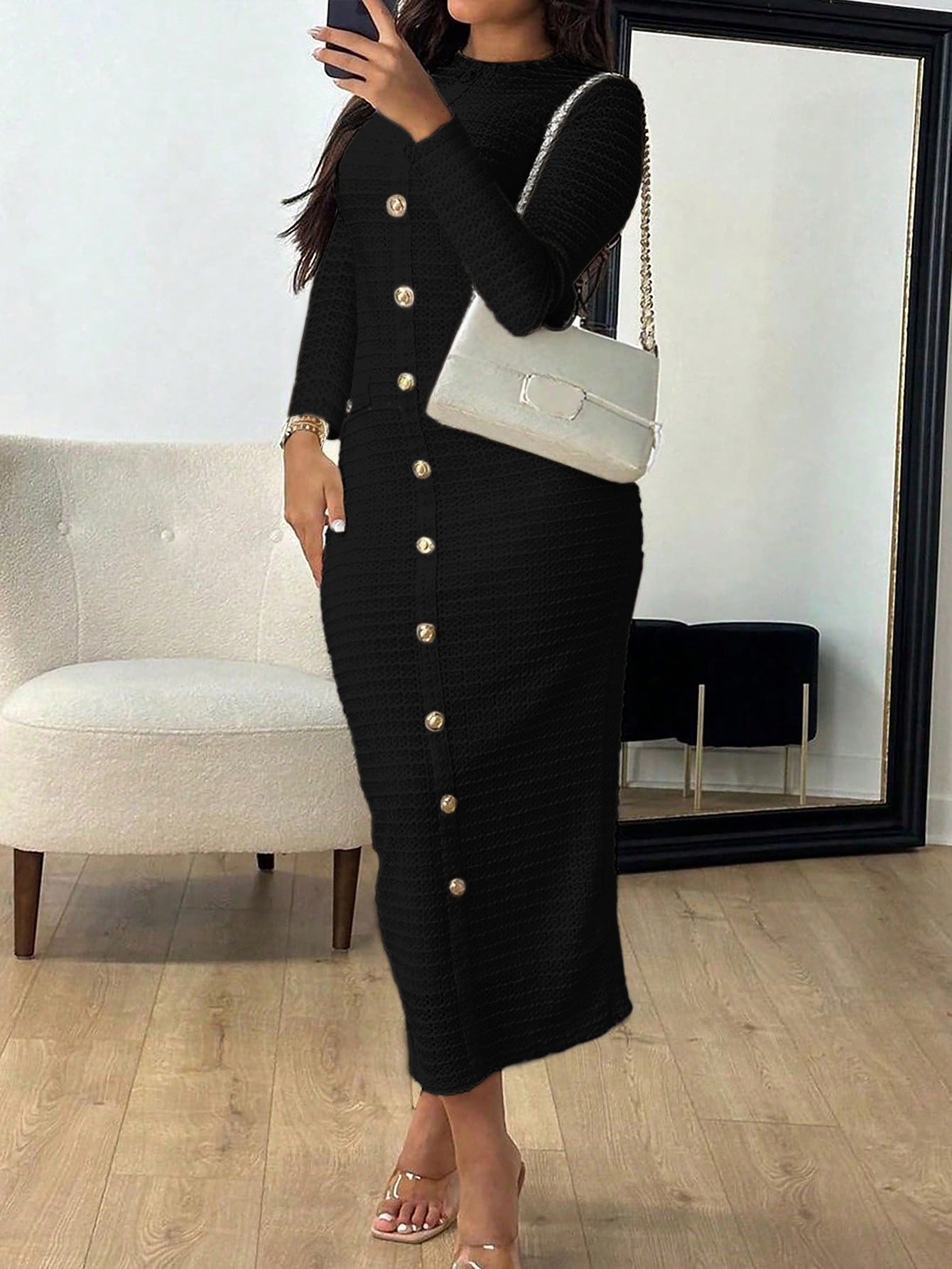 Women’s Autumn Elegant High-Grade Sheath Maxi Dress  Shop One Place