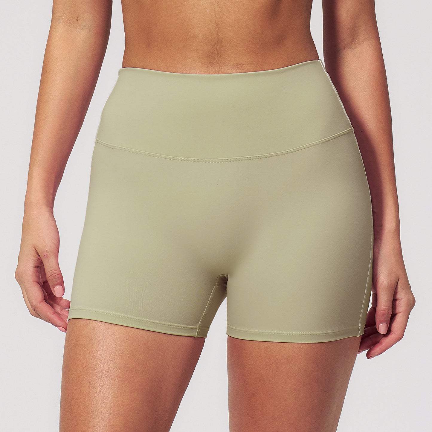 Sports Fitness Shorts Peach Hip Waist High Waist Stretch Tight Nude Feel Shorts Yoga Women  Shop One Place