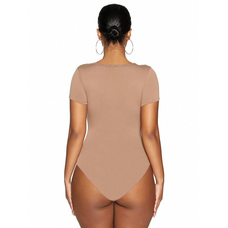Fall Trendy Women Clothing Sexy Slim Fit Rayon U Neck Long Sleeved Adult Bodysuit  Shop One Place
