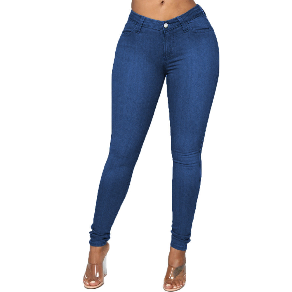 High Elastic Denim Jeans Plus Size  Shop One Place