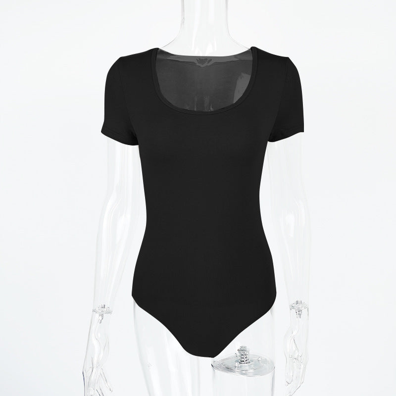 Fall Trendy Women Clothing Sexy Slim Fit Rayon U Neck Long Sleeved Adult Bodysuit  Shop One Place