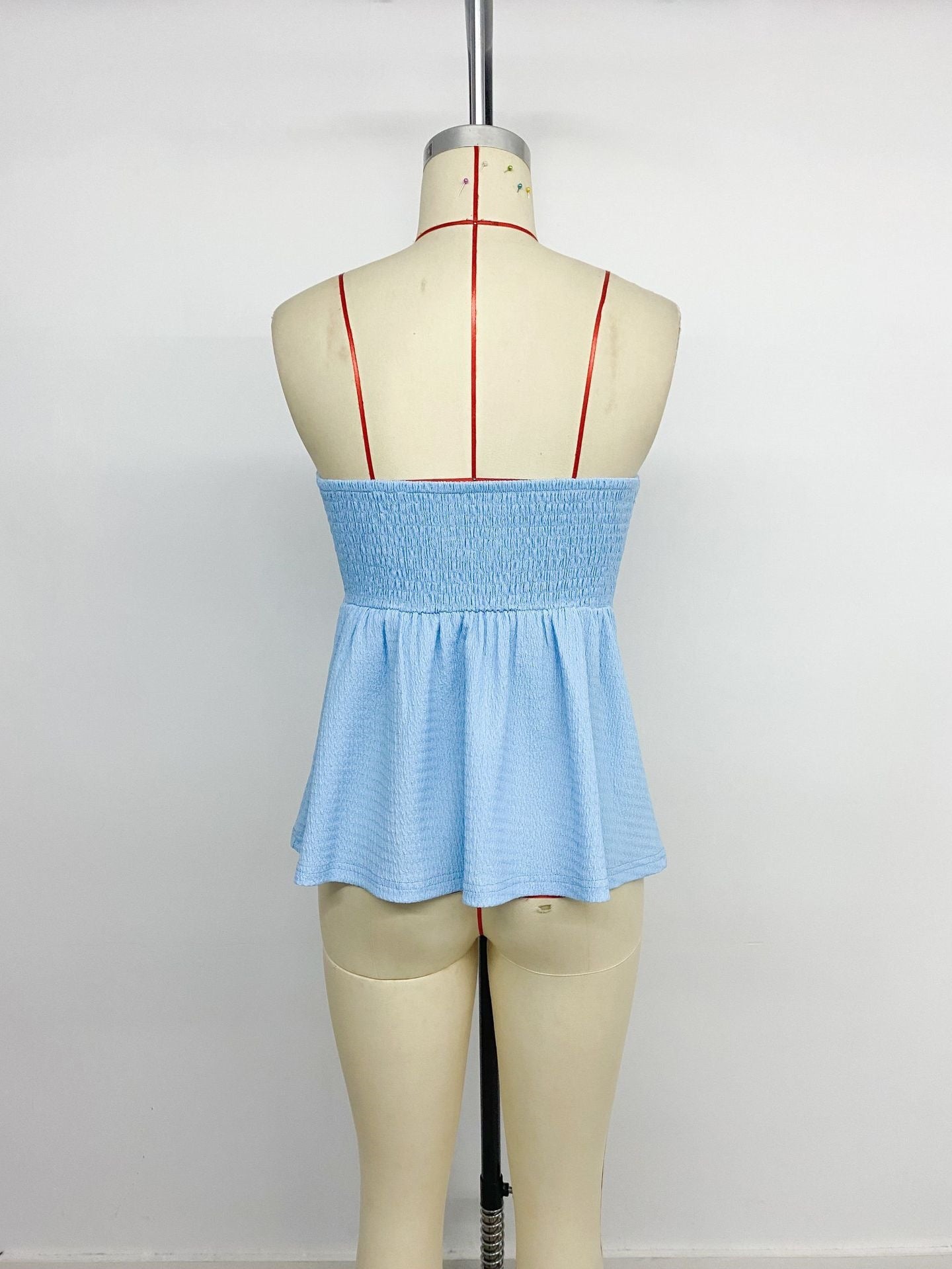 Fresh Sexy Texture Metal Buckle Tube Top Vest  Shop One Place