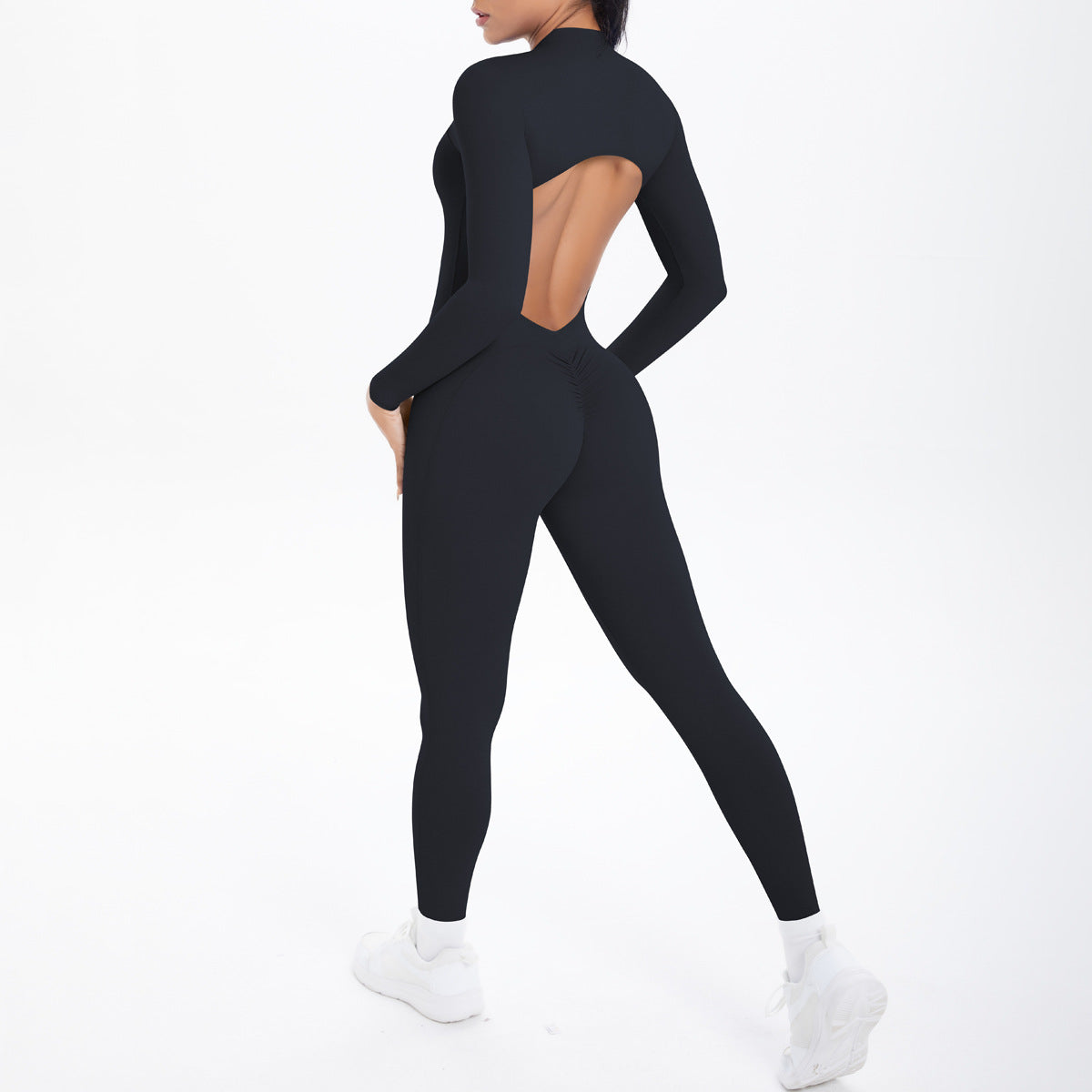 Long Sleeve Yoga Zipper One Piece  Shop One Place
