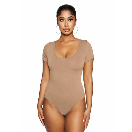 Fall Trendy Women Clothing Sexy Slim Fit Rayon U Neck Long Sleeved Adult Bodysuit  Shop One Place