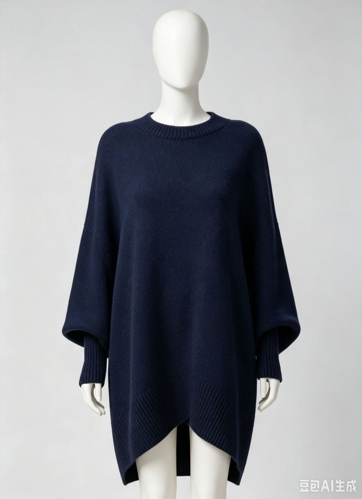 Women's Oversized Crew Neck Wool Blend Sweater – view 12