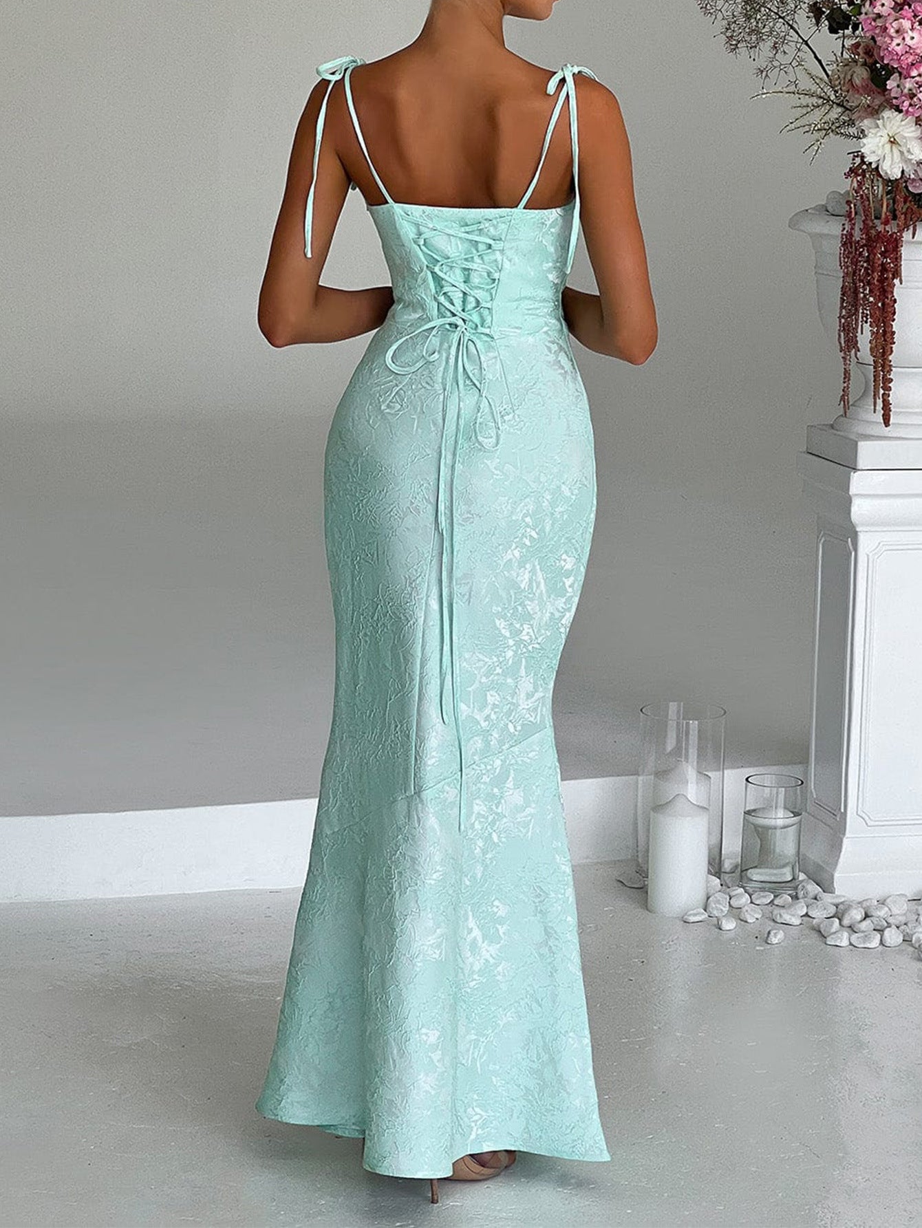 Elegant Summer Spaghetti Strap Evening Dress – Women’s Slim Fit Party & Cocktail Dress  Shop One Place