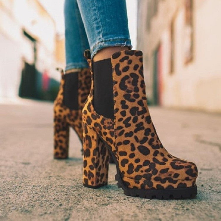 High Heel Elastic Band Suede Boots  Shop One Place