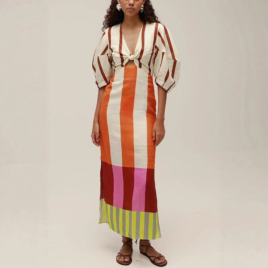 Gaia Printed Linen Dress  Shop One Place