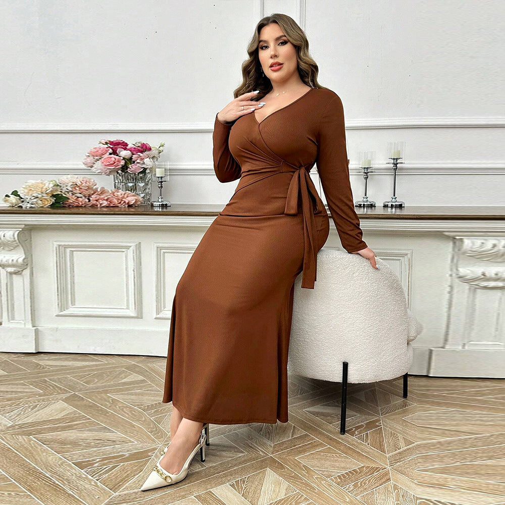 Plus Size Lady Simplicity Ankle Length Dress