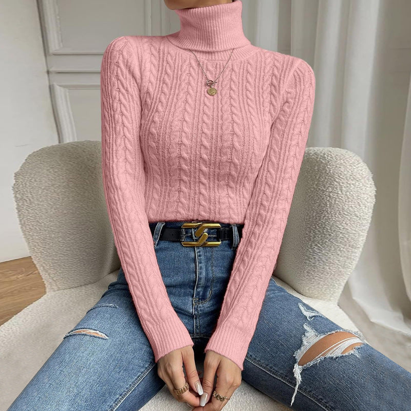 Turtleneck Twisted Thread Sweater