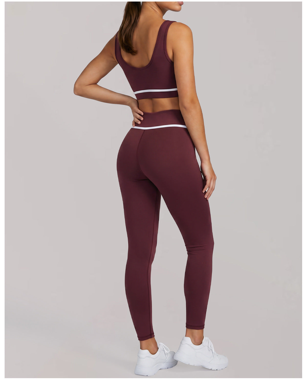 Nude Feel Exercise Yoga Clothes Women High Sense Waistcoat Top Shockproof Bra Running Tights Three Piece Sets  Shop One Place