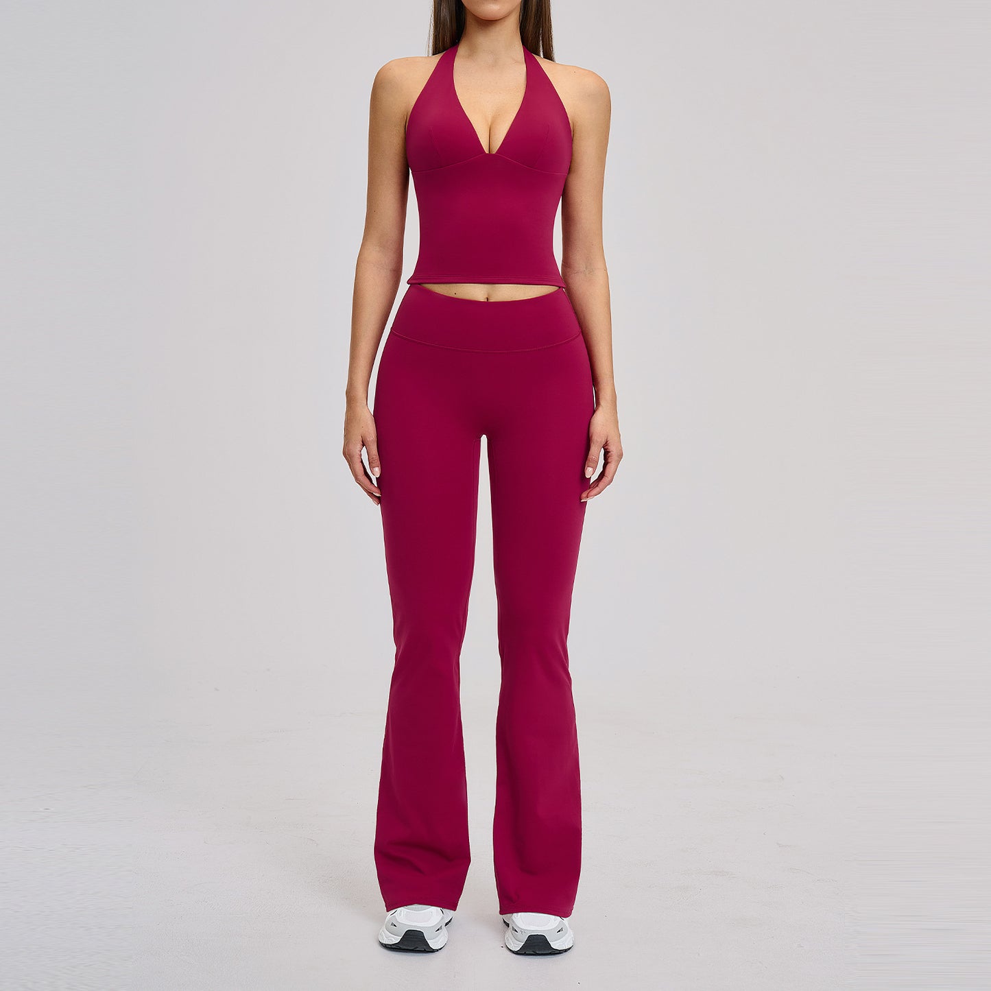 Brushed Micro Pull Yoga Sports Running Workout Outfit Halter Beauty Back Yoga Clothes  Shop One Place