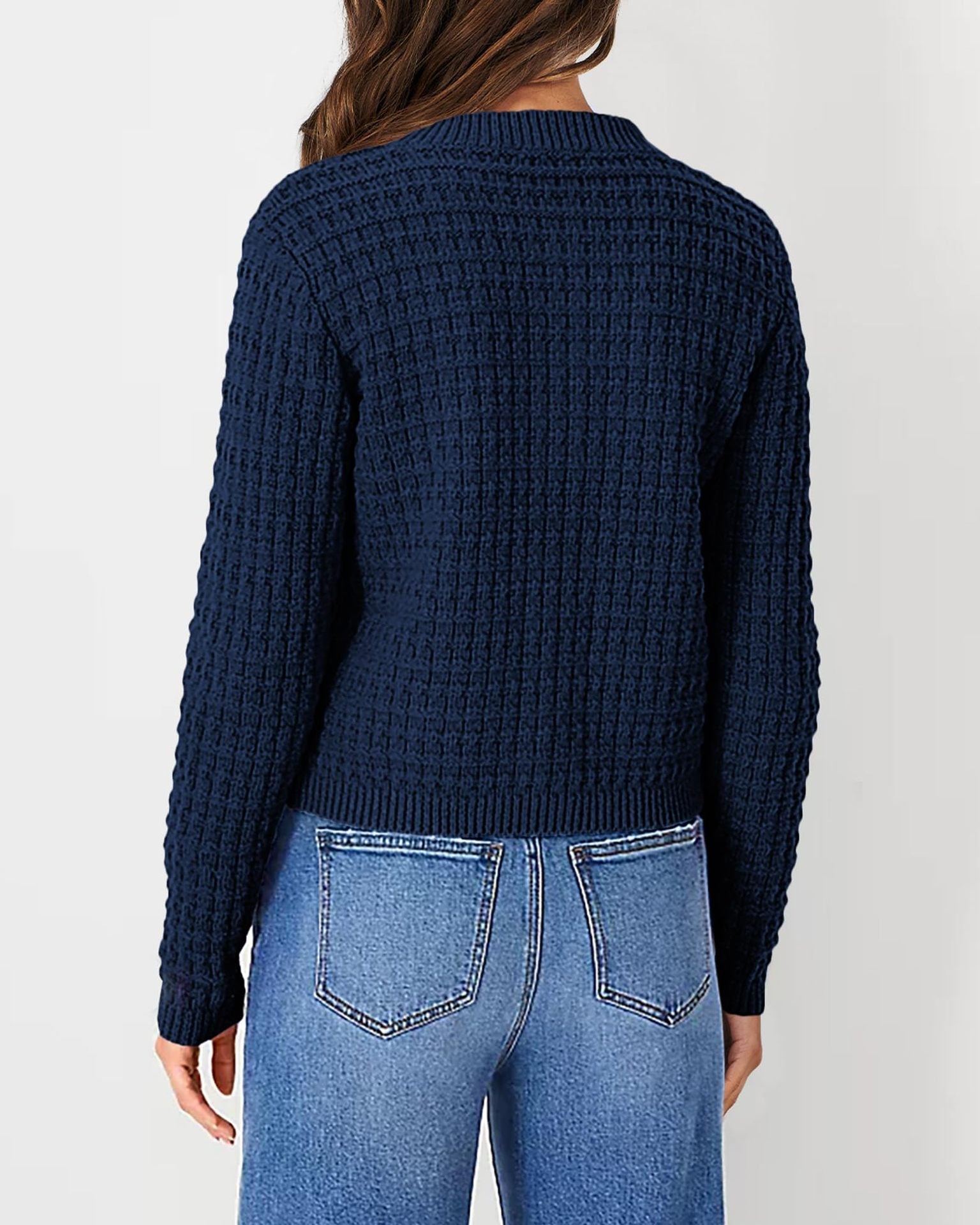 Solid Color Knitted Casual Cardigan  Shop One Place