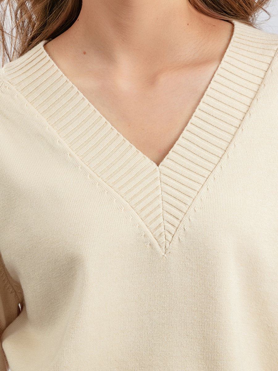Women's V-Neck Knit Pullover & Harem Pants Set – view 6