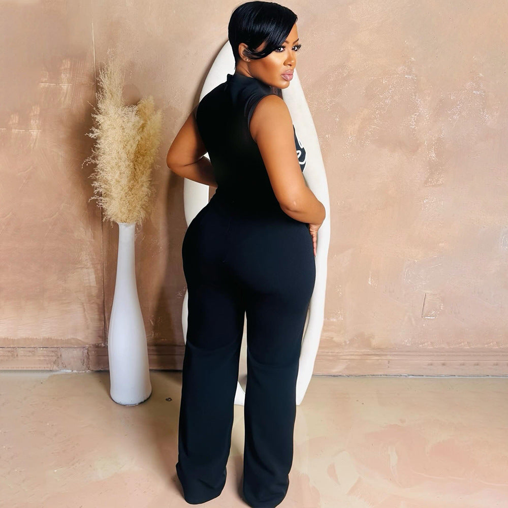 Floral Sleeveless Slim Jumpsuit – Sexy One-Piece with Round Neck  Shop One Place