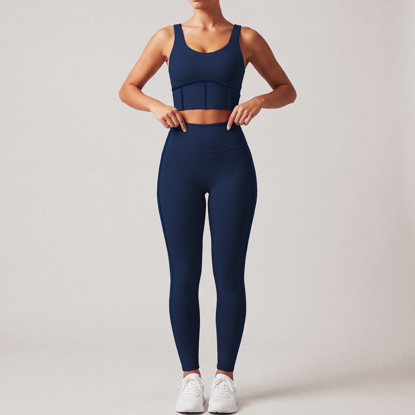 Summer Sports Yoga Tight Quick Drying High Strength Shockproof Vest High Waist Training Workout Pants Waist Tight Two Piece Sets  Shop One Place