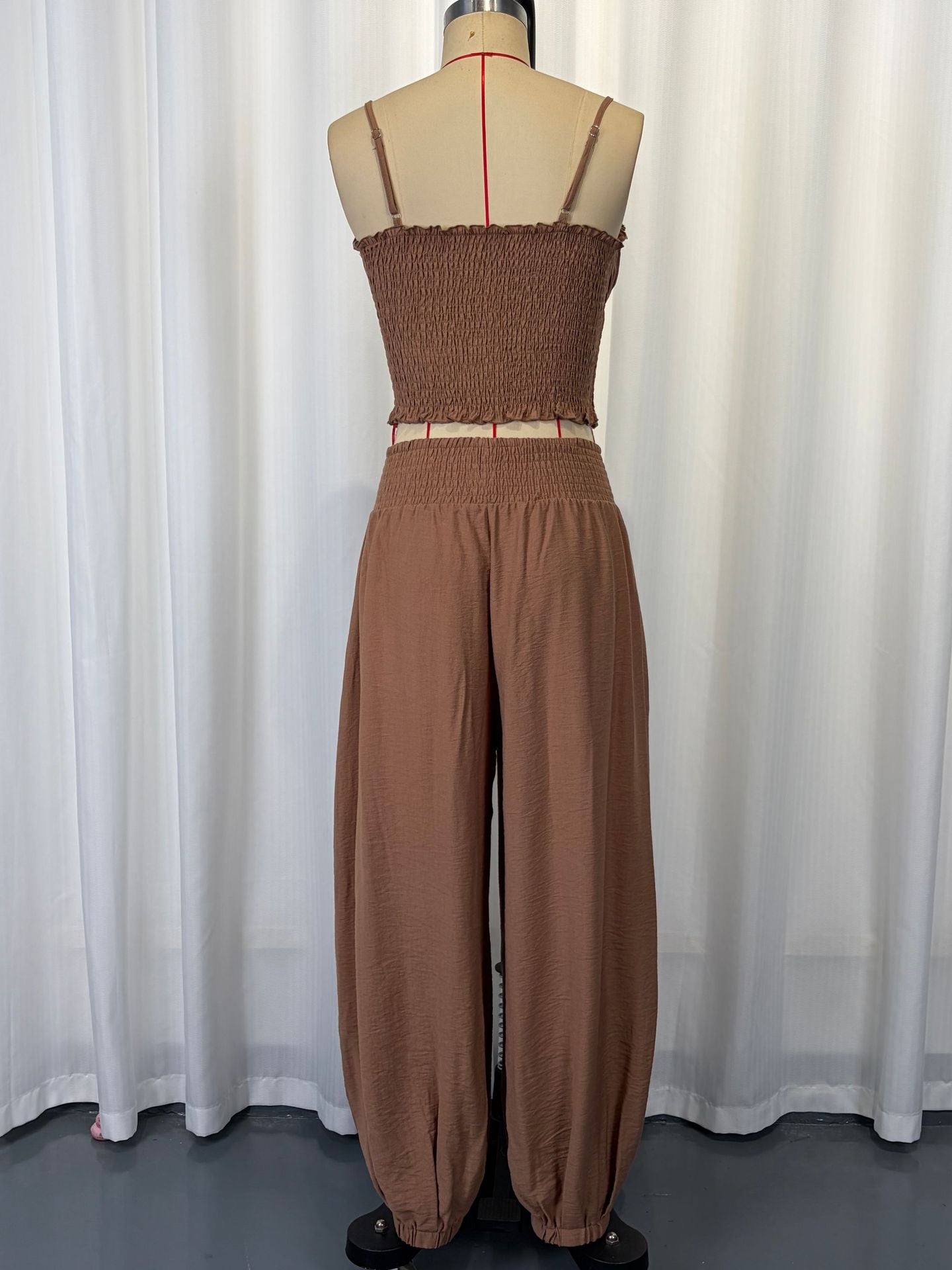 Elegant Short Tube Top Suspenders Bloomers Set Holiday Casual Two Piece Sets  Shop One Place