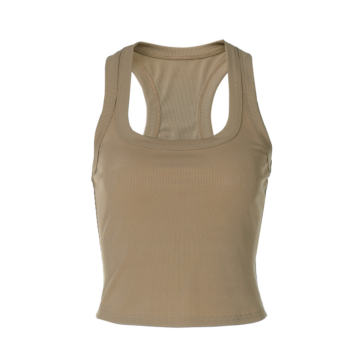 U Collar Solid Color Slim Fit Tank Top  Shop One Place