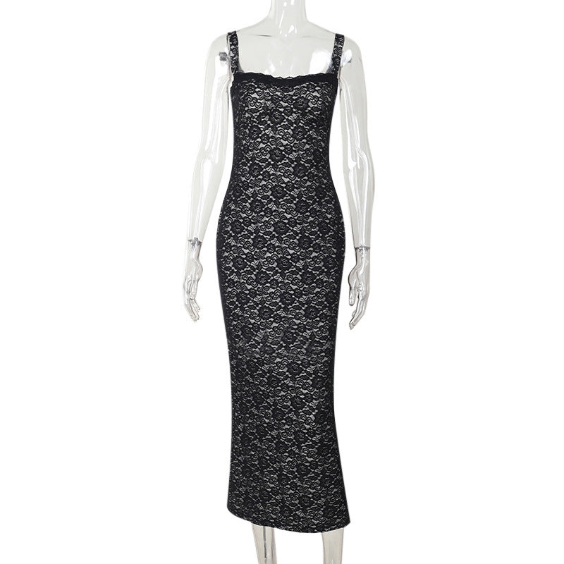 Slim Lace Maxi Dress  Shop One Place