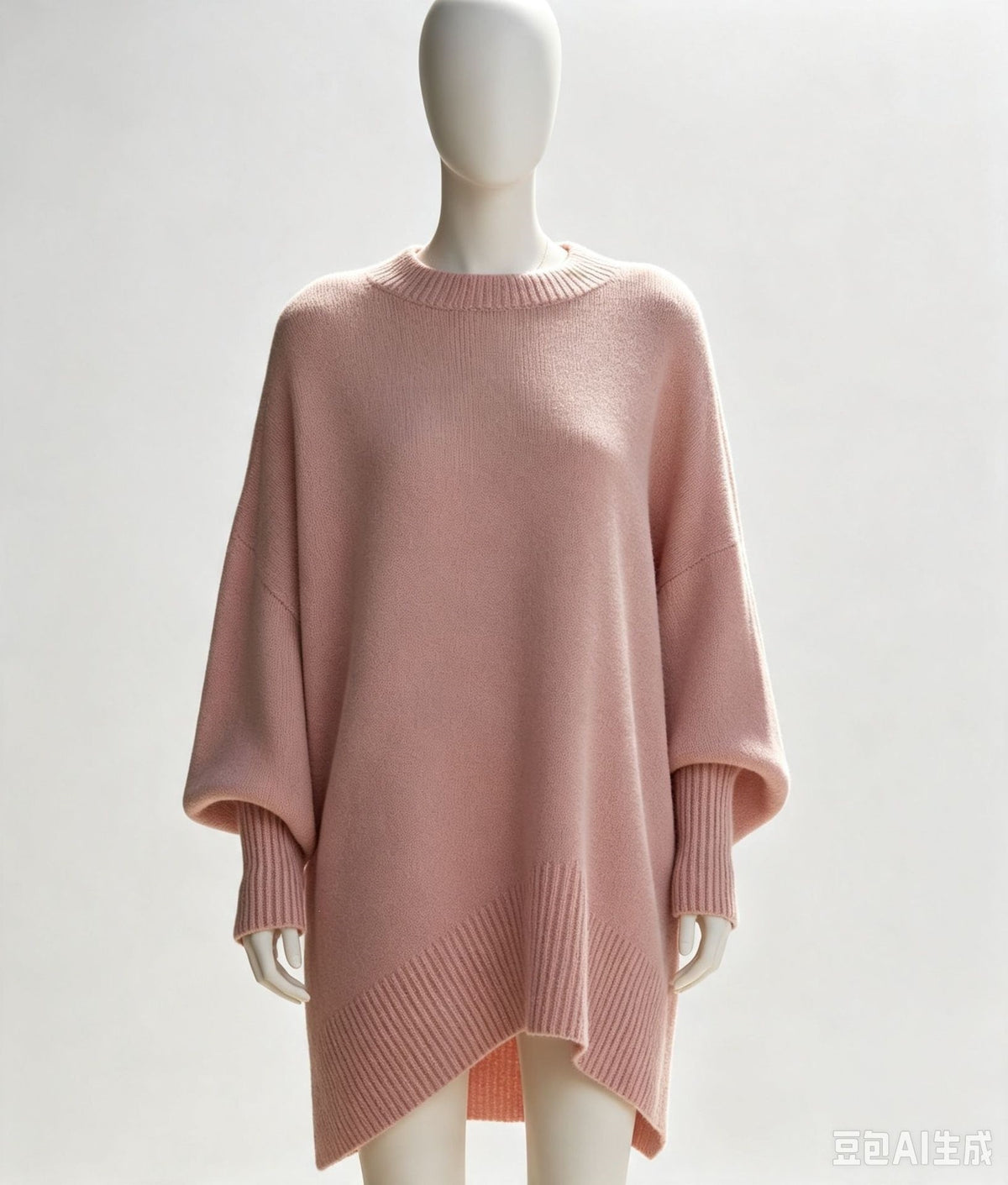 Women's Oversized Crew Neck Wool Blend Sweater – view 10