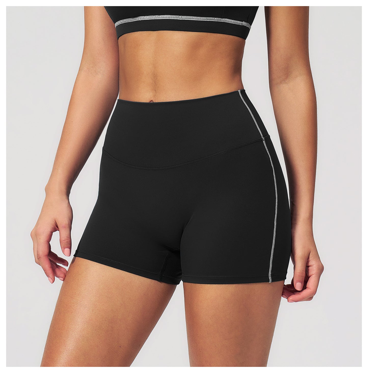 Sports Fitness Shorts Peach Hip Waist High Waist Stretch Tight Nude Feel Shorts Yoga Women  Shop One Place