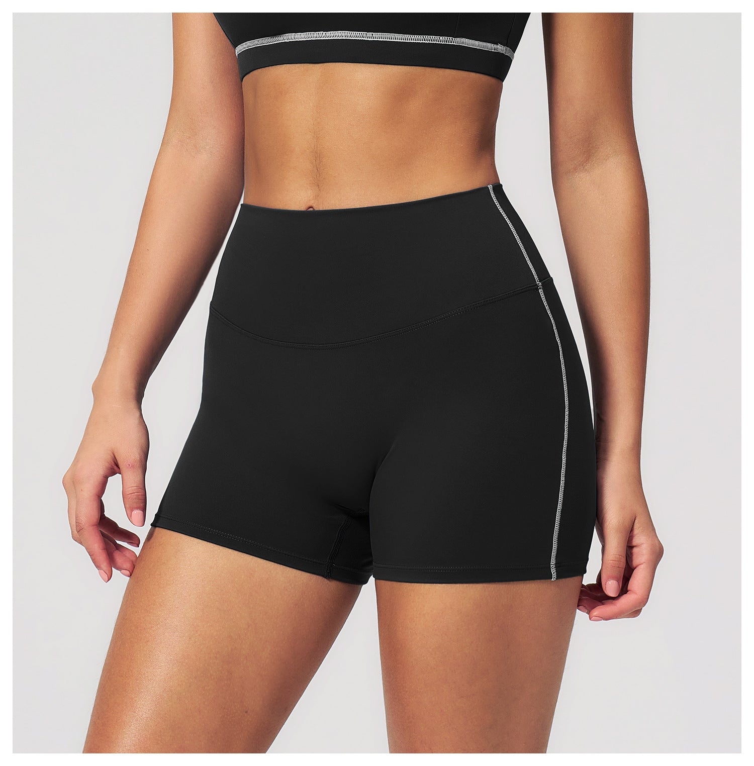 Sports Fitness Shorts Peach Hip Waist High Waist Stretch Tight Nude Feel Shorts Yoga Women  Shop One Place