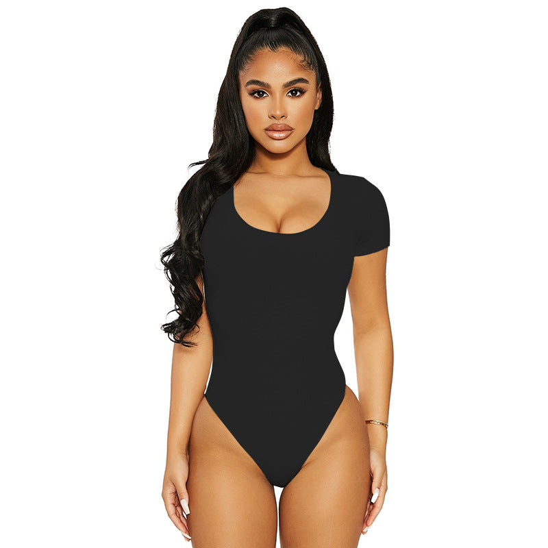Fall Trendy Women Clothing Sexy Slim Fit Rayon U Neck Long Sleeved Adult Bodysuit  Shop One Place